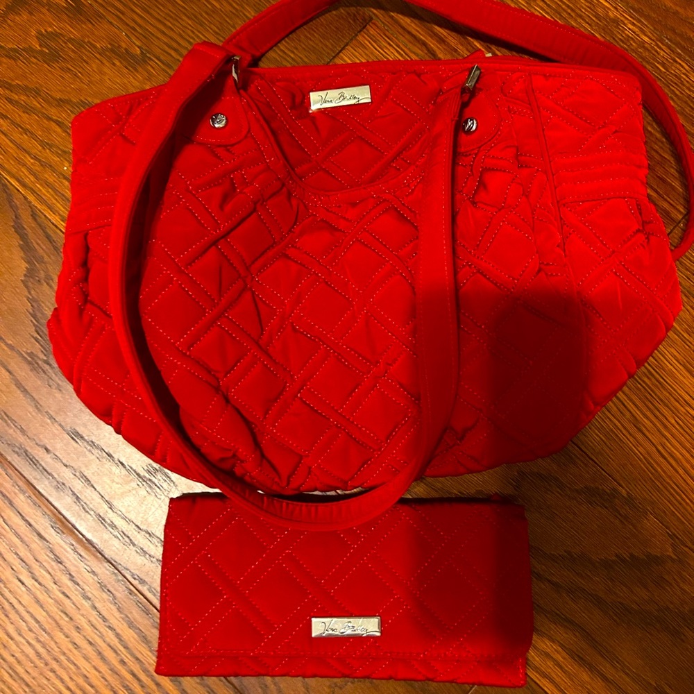 Vera Bradley Glenna Satchel Microfiber.